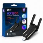 AX1800 WiFi 6 USB Adapter for PC & Laptop, Dual Band 2.4GHz/5GHz