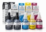BT-D60BK & BT5000 (C/Y/M) Premium Refill Ink Compatible for Printers