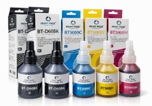 BT-D60BK & BT5000 (C/Y/M) Premium Refill Ink Compatible for Printers