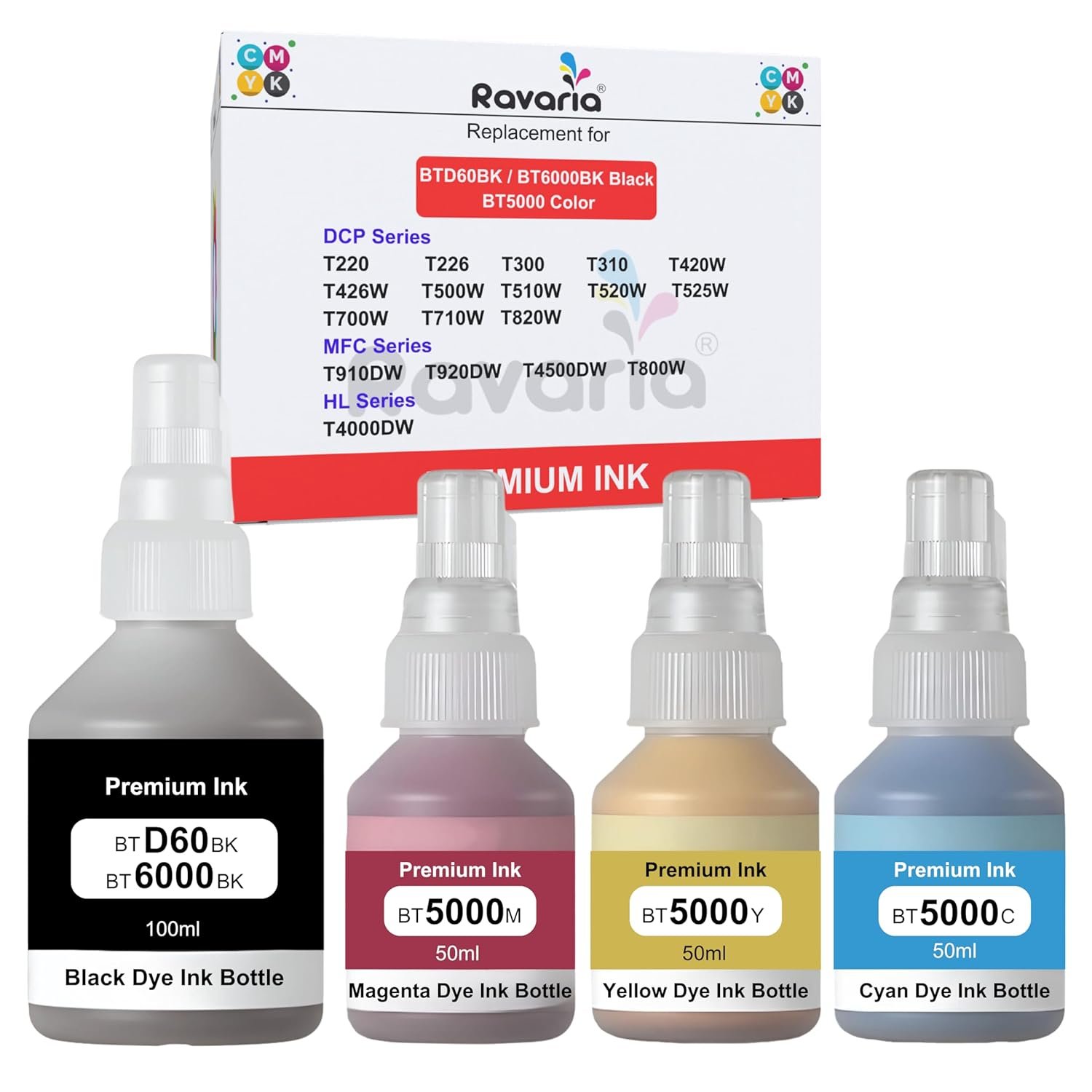 BT-D60BK / BT6000 and BT5000CMY Compatible Ink